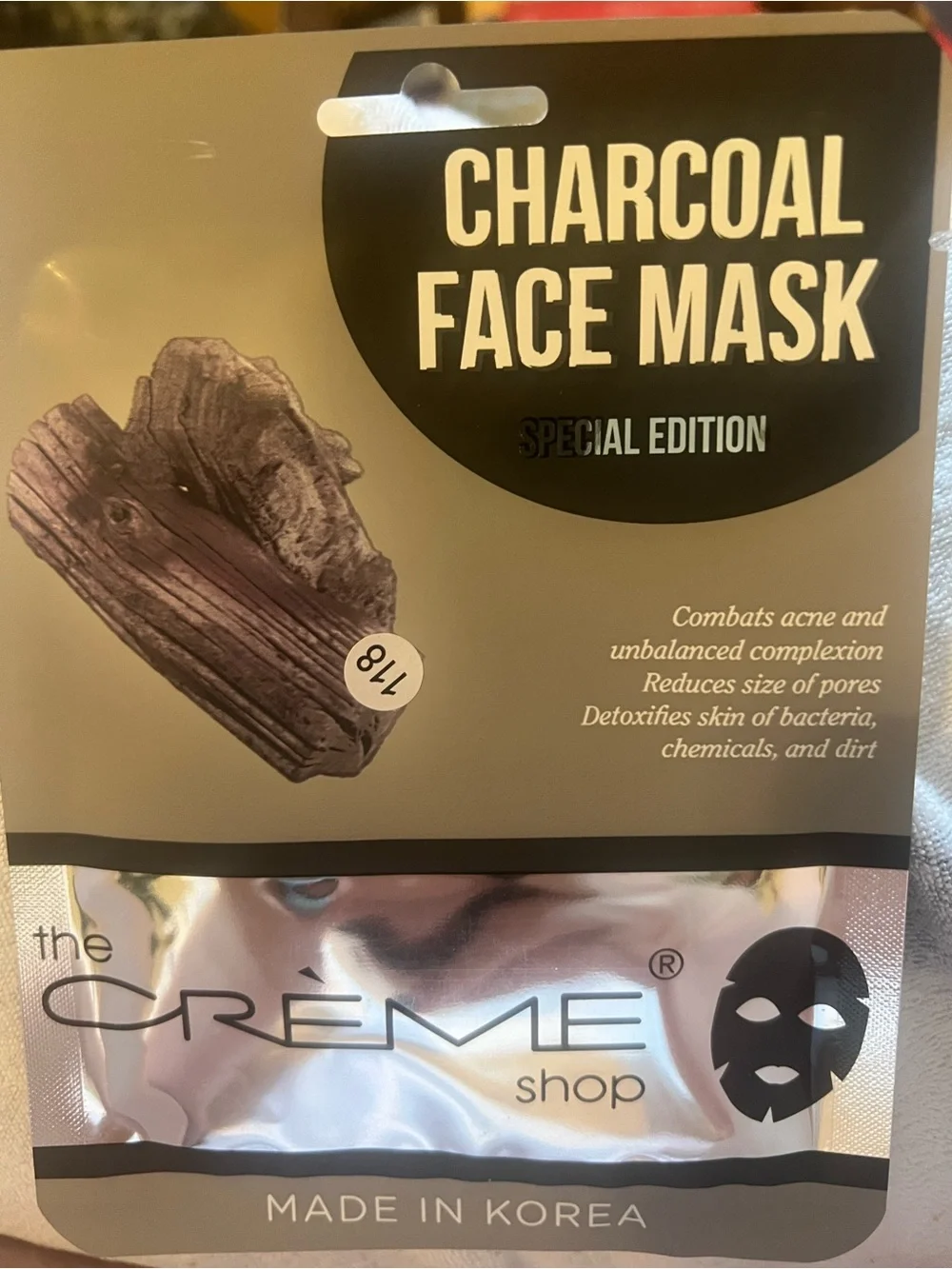 The Crème Shop Charcoal Face Mask - Black